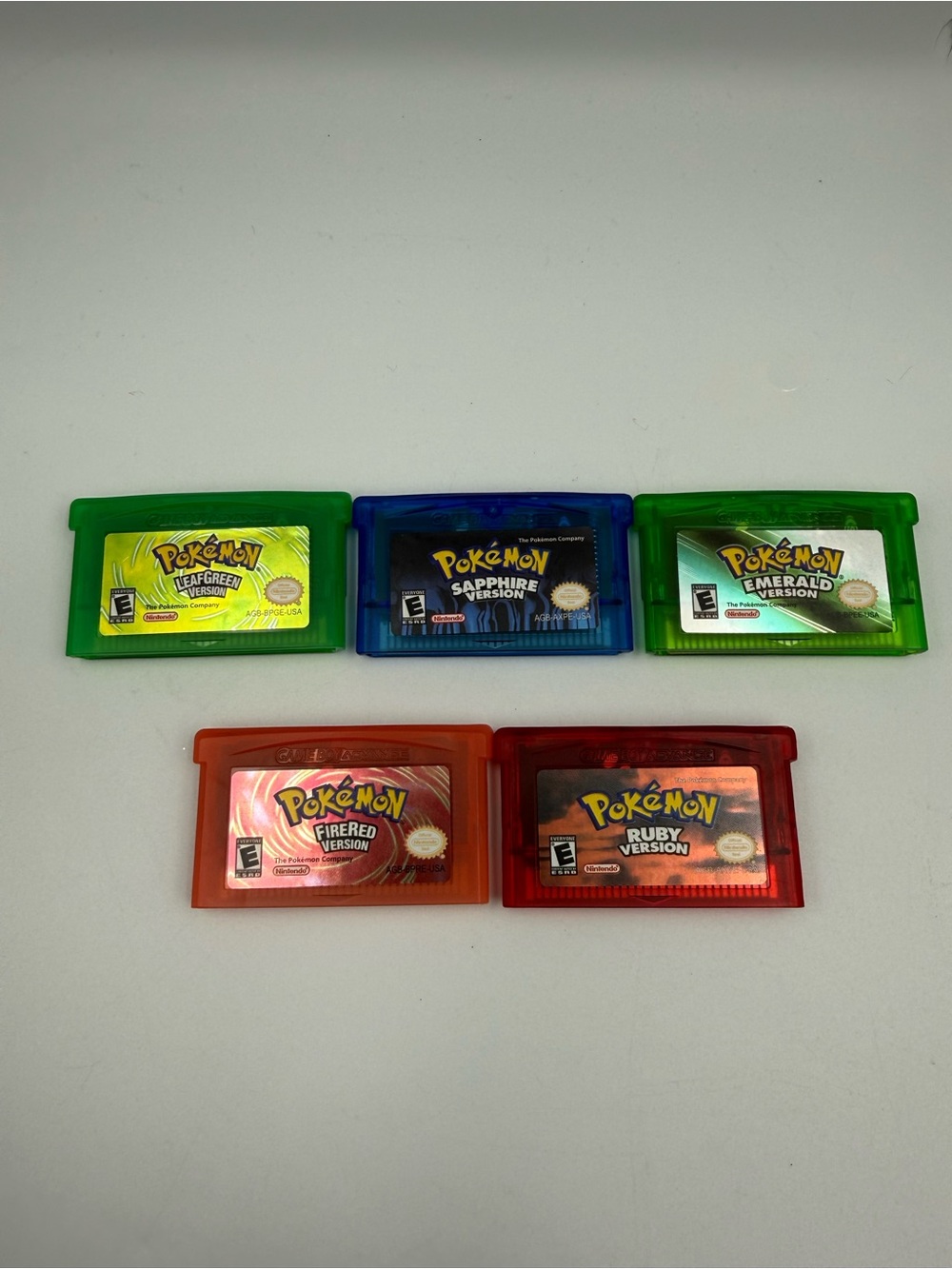 Pokemon Emerald Sapphire Ruby FireRed LeafGreen GBA Bundle USA Version